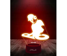 Plexido Lampka Nocna 3D LED Dj Muzyka Imię Prezent