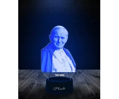 Plexido Lampka Nocna 3D LED Jan Paweł II Papież Polak