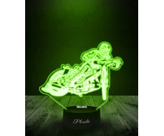Plexido Lampka Nocna 3D LED Żużel Motor Prezent Grawer