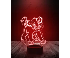 Plexido Lampka Nocna Bajka Król Lew Simba Prezent Twój Napis Grawer Imię 3D LED
