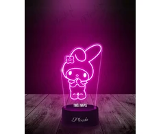 Plexido Lampka Nocna Hello Kitty My Melody Na Prezent Grawer Twoje Imię LED 3D