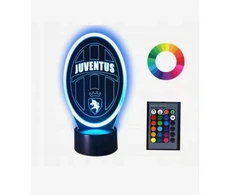 Plexido Lampka nocna JUVENTUS wielokolorowa pilot LED 3D