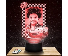 Plexido Lampka Nocna LED 3D AUTA ZYGZAK Twoje Zdjęcie