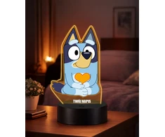 Plexido Lampka Nocna LED 3D Bluey Bajka Dla Dziecka Personalizowana