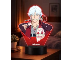 Plexido Lampka Nocna LED 3D Dante Devil May Cry Personalizowana Anime Prezent