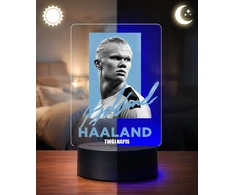 Plexido Lampka Nocna LED 3D Erling Haaland Prezent su Imieniem dla Fana Piłki Nożnej