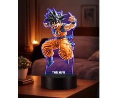 Plexido Lampka Nocna LED 3D Goku Dragon Ball Anime Personalizowany Prezent dla Fana