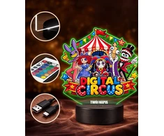 Plexido Lampka Nocna LED 3D The Amazing Digital Circus su Imieniem Prezent
