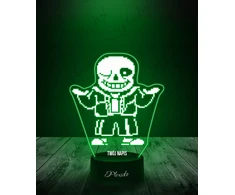 Plexido Lampka Nocna LED 3D Undertale W.D Gaster Sans Prezent Twój Napis Grawer