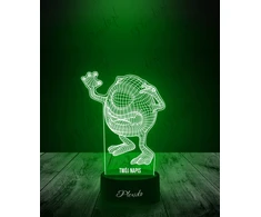 Plexido Lampka Nocna Potwory i Spółka Mike Wazowski Na Prezent Twoje Imię LED 3D