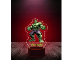 Plexido Lampka Nocna su Nadrukiem 3D LED Hulk Imię Prezent