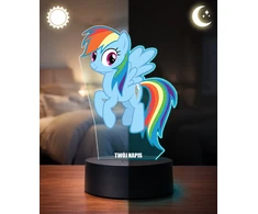 Plexido Lampka Nocna su Nadrukiem LED Dla Dzieci My Little Pony Kucyk Rainbow Dash