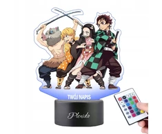 Plexido Lampka Nocna Z Nadrukiem Dla Dziecka Demon Slayer Postacie Anime LED 3D