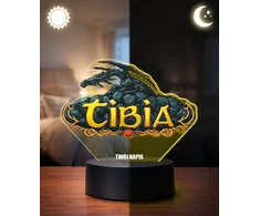 Plexido Lampka Nocna Z Nadrukiem Dla Gracza Tibia Gra Prezent Twój Grawer Imię LED