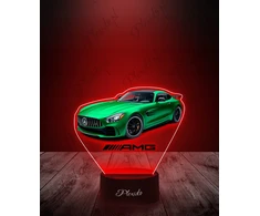 Plexido Lampka Nocna Z Nadrukiem Mercedes GTR AMG 2018 Twój Grawer Imię 3D LED