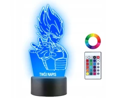 Plexido Led 3d Naktinė Lempa "dragon Ball Vegeta" su vardu