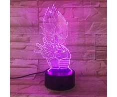 Plexido Led 3d Naktinė Lempa "dragon Ball Vegeta" su vardu