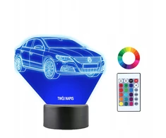 Plexido Led 3d naktinė lemputė "volkswagen Passat" su vardu
