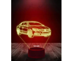 Plexido Led 3d naktinė lemputė "volkswagen Passat" su vardu
