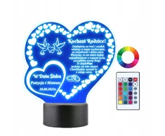 Plexido Led Naktinė Lempa – Personalizuota Dovana Tėvams