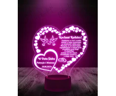 Plexido Led Naktinė Lempa – Personalizuota Dovana Tėvams