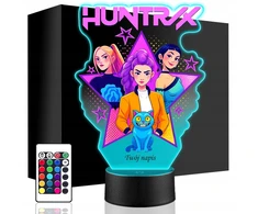 Plexido LED NAKTINIS LEMPAS Huntrix K-pop Huntresses Rumi Mira Zoey dovana vaikui