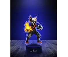 Plexido My Hero Academia Katsuki Bakugo 3D LED lempa su pavadinimu Anime dovana