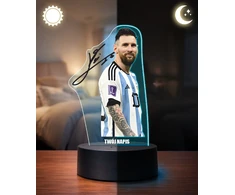 Plexido Naktinė lempa su spaudiniu Argentinos futbolininko Leo Lionelio Messi autografu