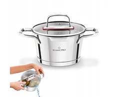 Plieninis PUODAS INDUKCINIS nerūdijantis DIDELIS dujos Starke Pro Speziale 1.6L 16cm
