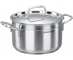 PLIENINIS PUODAS KORKMAZ ALFA INDUCTION GASTRO DANGIS 6.8L 26x13 PLIENAS 18/10