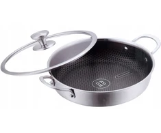 PLIENINIS PUODAS NERŪDIJANČIO PLIENO KUO 24CM 2,8L LOW EDENBERG