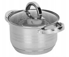 Plieninis puodas su dangčiu 20cm 3 l dujų indukcinis ROSSNER KL5503