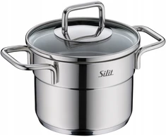 Plieninis puodas su dangčiu, aukštas, Silit Extra Cook, mažas, 12 cm, 1l, indukcinis