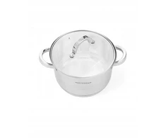 PLIENINIS PUODAS SU DANGIU 3L 20cm HOFFNER MASTERPAN ELEGANCE GAS INDUCTION N
