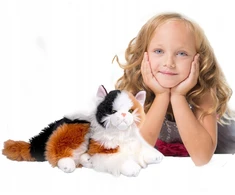 PLIUSINIS KATINĖS MASKOTAS Smily Play Mielas žaislas vaikams Įvairiaspalvis 23 cm