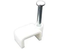 Plokščių laidų apkabos BALTPLASTS, 6-9 mm, baltos sp., 25 vnt.