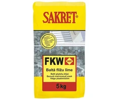 Plytelių klijai SAKRET FKW, padidinto elastingumo, baltos sp., 25 kg