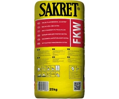 Plytelių klijai SAKRET FKW, padidinto elastingumo, baltos sp., 25 kg