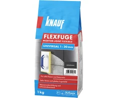 Plytelių siūlių glaistas KNAUF FLEXFUGE UNIVERSAL SILBERGRAU, 1-20 mm, šv. pilka sp., 5kg