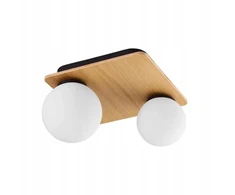 Podwójna sufitowa lampa Bianca 4541 TK Lighting kule drewniana balta