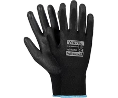 Poliuretano darbo pirštinės, 8 dydis - M, PoliBlack, 1 pora