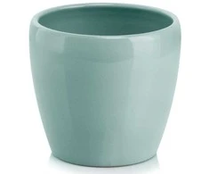 Polnix Dekoratyvinis gėlių vazonas Barcelona D14cm H13cm keraminis/švies.žal.