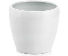 Polnix Dekoratyvinis gėlių vazonas Barcelona D14cm/H13cm baltas/keraminis