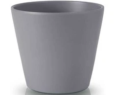 Polnix Dekoratyvinis gėlių vazonas Berlin D14cm H13cm keraminis/pilkas