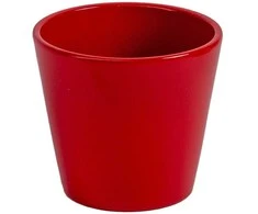 Polnix Dekoratyvinis gėlių vazonas D15cm H14cm keraminis/raudonas
