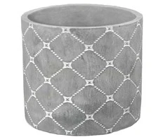 Polnix Dekoratyvinis gėlių vazonas Etno D14cm H13cm keraminis/pilkas