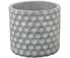 Polnix Dekoratyvinis gėlių vazonas Etno D14cm H13cm keraminis/pilkas