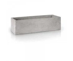 Polnix Dekoratyvinis gėlių vazonas Etno 22x12x9cm pilkas