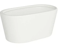 Polnix Dekoratyvinis gėlių vazonas Piano 17x8x8cm keraminis/baltas