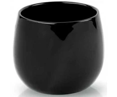 Polnix Dekoratyvinis gėlių vazonas Piano D15cm H13cm keraminis/juodas